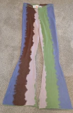 *NWT* House of Sunny Bell Bottom Flare Pull On Stretch Colorful Pants Size 4