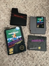 Pinball Nintendo NES 5 Screw Black Box Complete In Box CIB See Pic For Condition