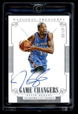 2013-14 Panini National Treasures Game Changers Kevin Durant On Card Auto 7/25