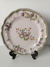 Assiette Ancienne Faïence Lunéville K&G - Décor Vieux Rose -
