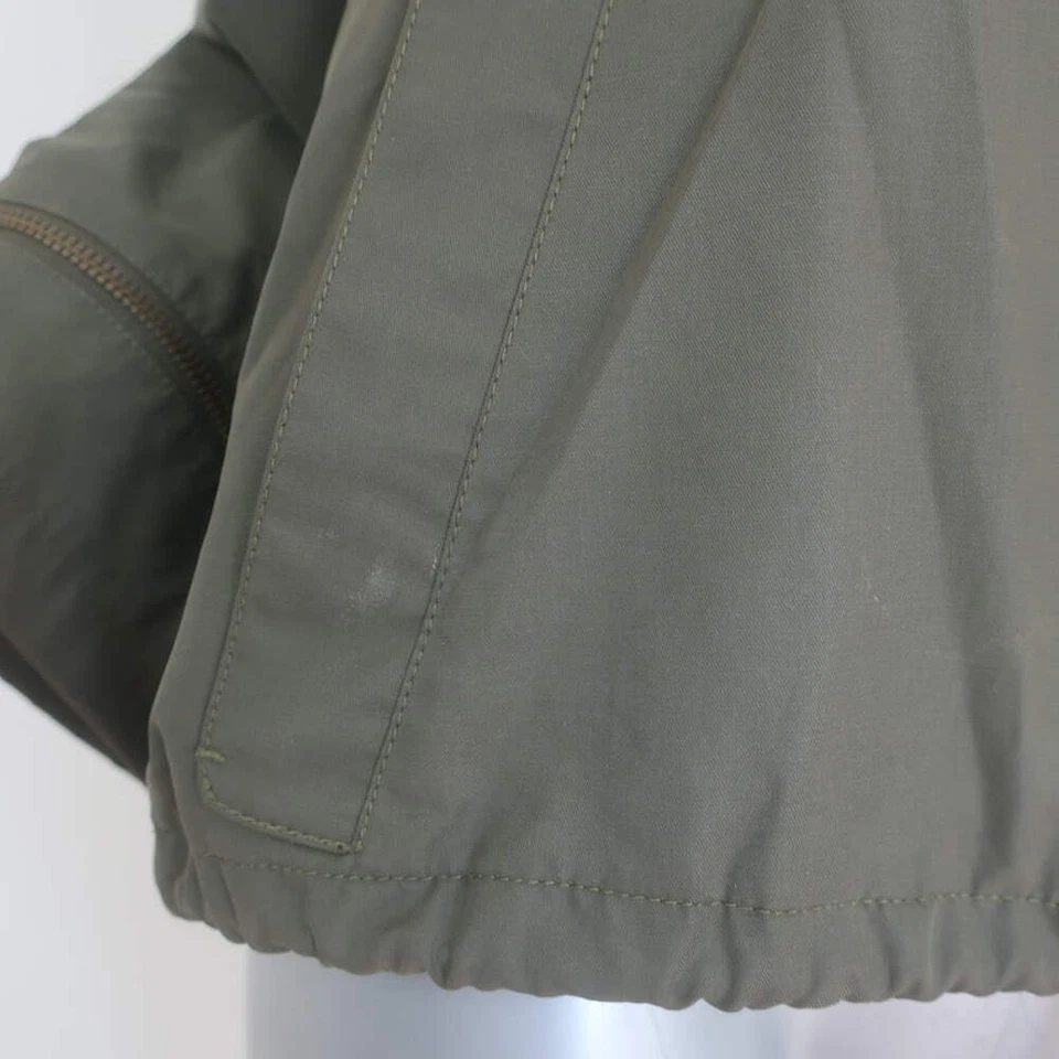 Chaqueta con Capucha Paper Denim & Cloth Manga Cremallera Verde Ejército Talla Pequeña Foto 3 de 4