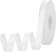 5/8 Inch X 50 Yards White Grosgrain Ribbon White Ribbon for Gift Wrapping Very S