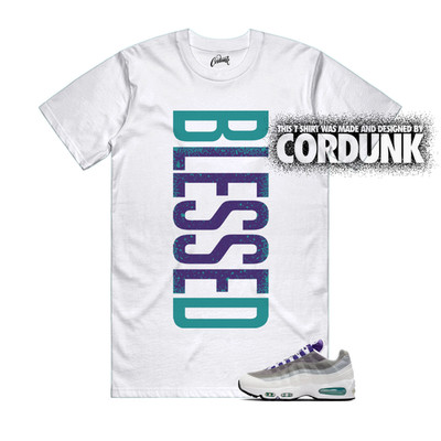 Air Max 95 Big Bubble Grape Fierce Purple Court Emerald Green T Shirt VERTBLS