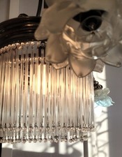 Jugendstil Kristall Kronleuchter Deckenlampe alt antik Lüster