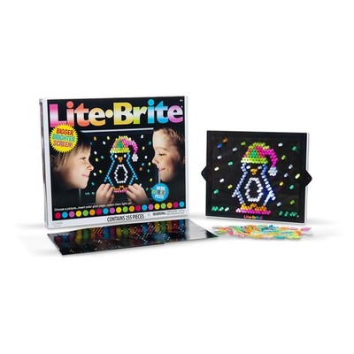 Lite Brite Ultimate Value Retro Toy, 12 Seasonal Templates, Peg Small, Black 