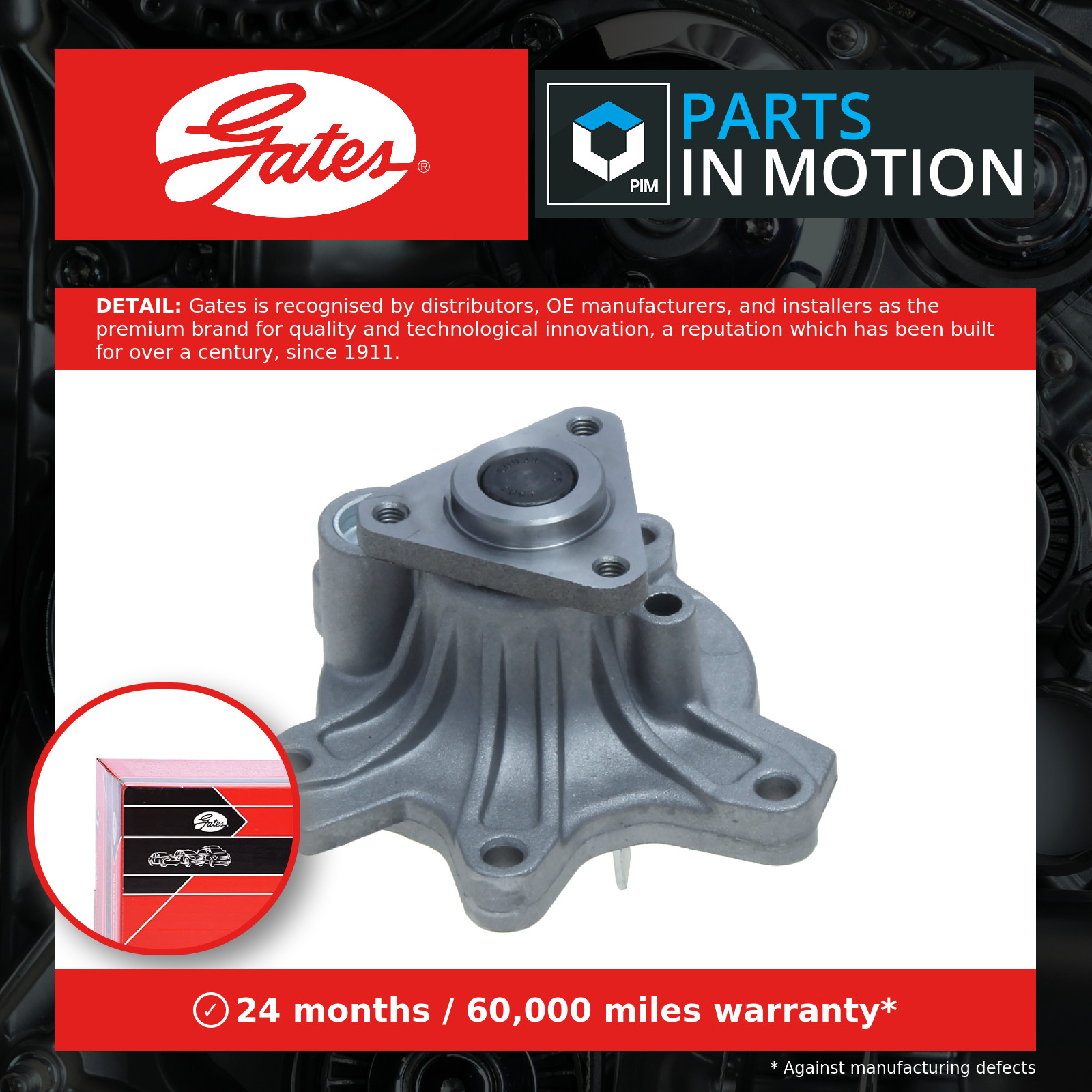 Water Pump fits TOYOTA YARIS VERSO NCP21 1.5 00 to 05 1NZ-FE Coolant Gates New - Image 7