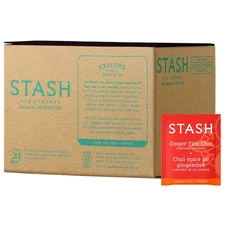 Stash Tea Ginger Fire Chai Herbal Tea Caffeinated, Non-GMO, 100 Count