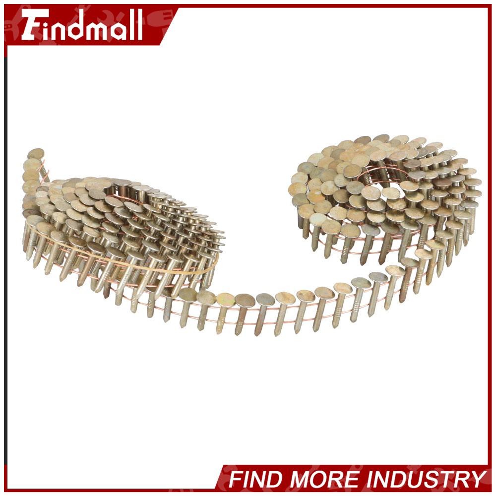 Findmall 7200 Pack 3/4" × 0.12" 15 Degree Electro Galvanized Coil Roofing Nails