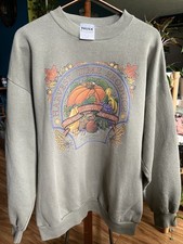 Fall Pumpkin Harvest Time Vintage Crewneck Tultex Sweatshirt Size L