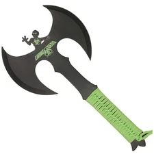 Living Dead Double Bit Tactical Hunting Throwing Axe Anodized Stainless Steel