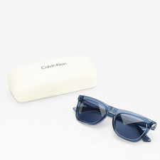 Calvin Klein CK23535S Blue Square Framed Sunglasses w/case 53mm authentic w/tags