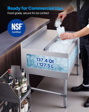 134QT Commercial Ice Bin 36" Stainless Steel Ice Chest NSF