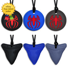 6 Pack Sensory Chew Necklaces Silicone Teething Toys for Autism ADHD SPD Kids
