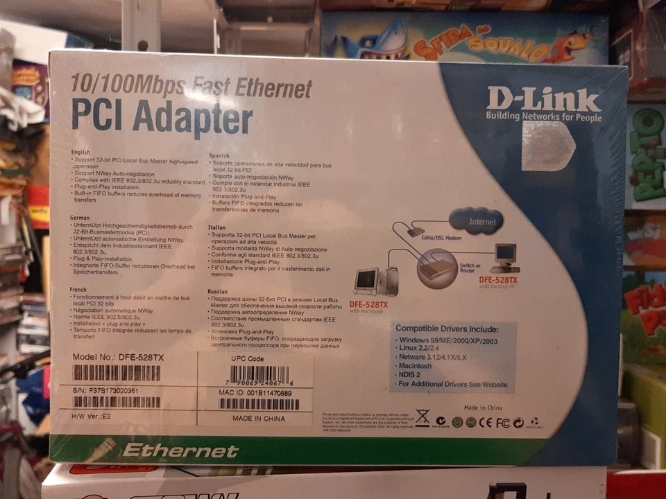 Scheda di Rete PCI D-Link DFE-528TX 10/100 Mbps Fast Ethernet - Nuova - Immagine 2 di 2