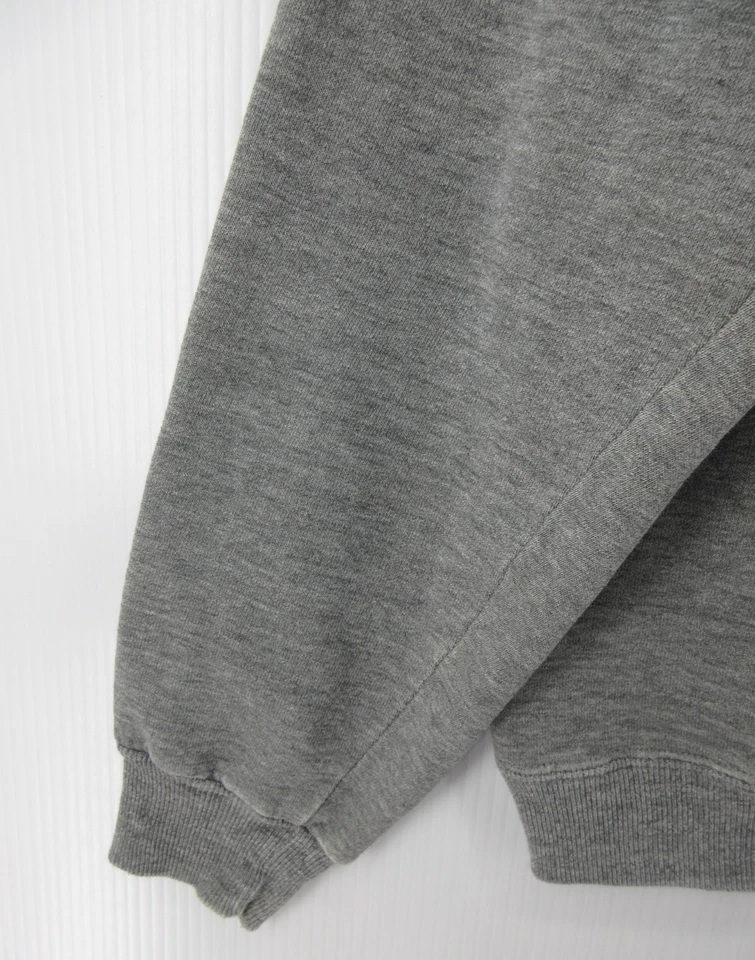 Sudadera Atlética Russell DE COLECCIÓN Hombres Gris Medio Años 80 En Blanco EE. UU. Cuello Redondo Tejida* Foto 3 de 4