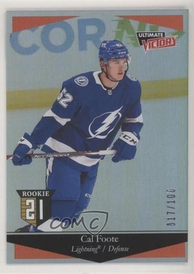 2020-21 Extended Series Ultimate Victory Rookies Silver Cal Foote Rookie RC 8tn