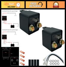 200A 12V Continuous Duty SPST 4-Pin High Power Relay Set for Automotive Use
