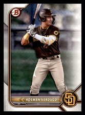 2022 Bowman Draft Rosman Verdugo #BD-161  San Diego Padres Baseball Card