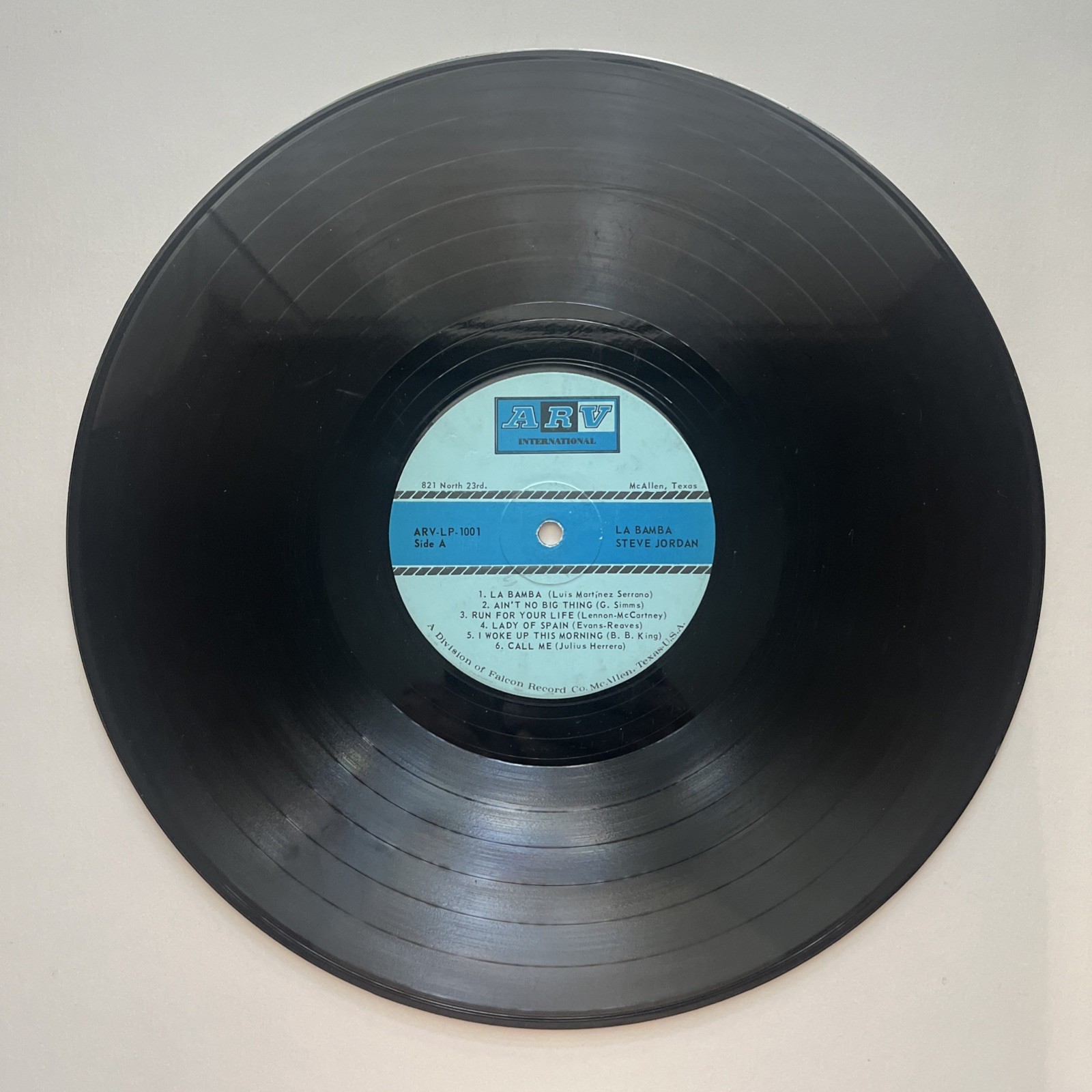 Steve Jordan & Jordan Brothers “La Bamba” Chicano Soul Tejano Record Lp