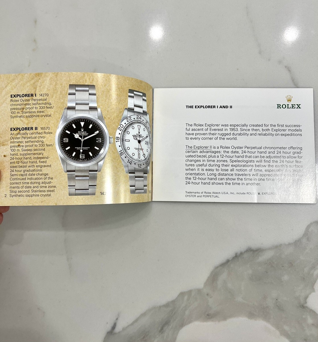 Authentic Vintage Rolex Explorer II/ I 14270 16570 Booklet Manual