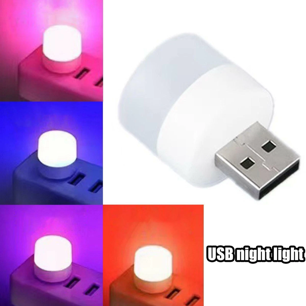 USB Portable LED Lamp Mini Night Light Round Lamp Computer Mobile