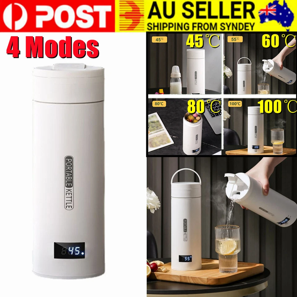 0.5L Heating Cup Travel Portable Electric Kettle Thermal Heater Coffee Bottles