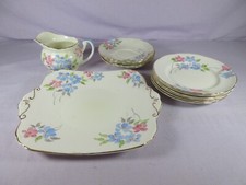 Foley China E Brain & Co Floral Pattern Gilt Edged Part Tea Set 12 Piece 1930s