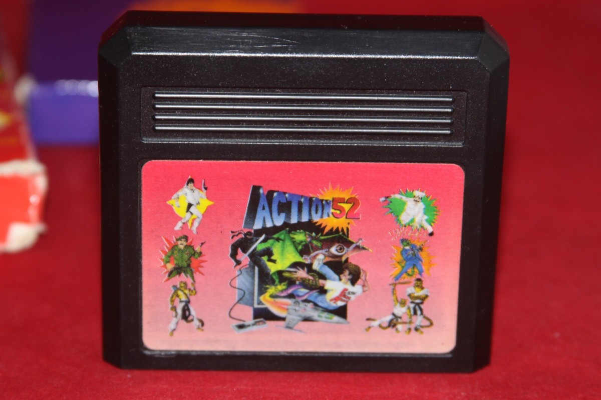 Action 52 (Sega Genesis, 1993) Authentic Game Cartridge + Box
