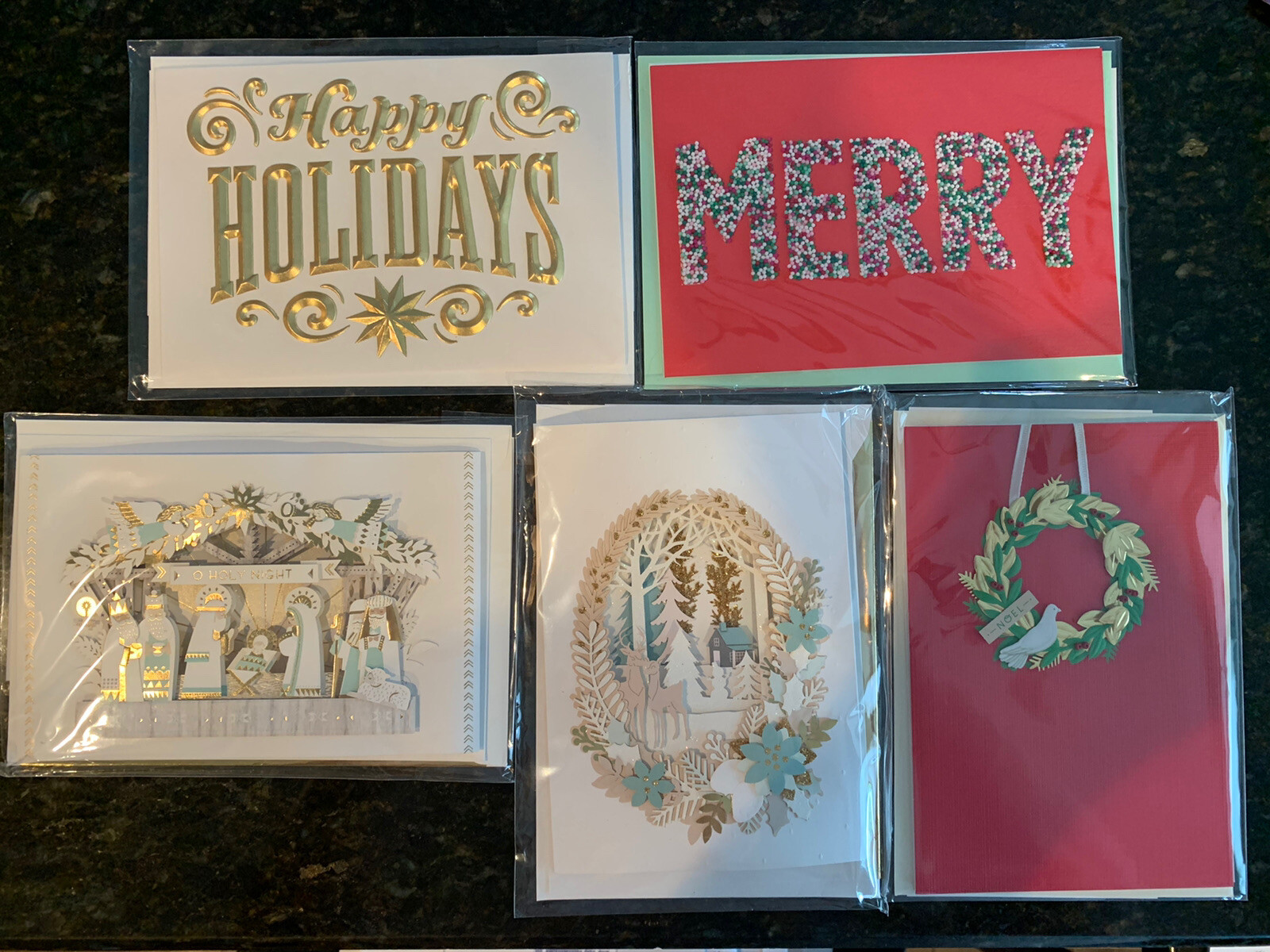 Lot of 5 Hallmark Signature Christmas Cards eBay