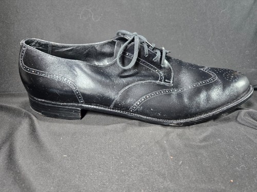 Brooks Brother England 975 Wingtip Black Leather Sz 44 D EUR 10 US - Picture 8 of 15