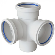 Polypipe 110mm Ring Seal, Push Fit Soil and Vent Pipe Fittings in White