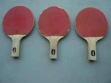 Lot of 3 Stiga Ping Pong Paddle Rackets Black & Red Table Tennis