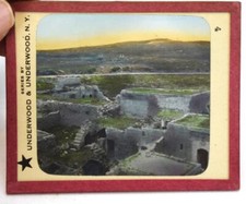 Underwood Antique Magic Lantern Slide Egyptian Ruins Scene