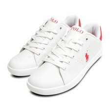 Ralph Lauren Polo Childrens White  Red Quilton Shoes