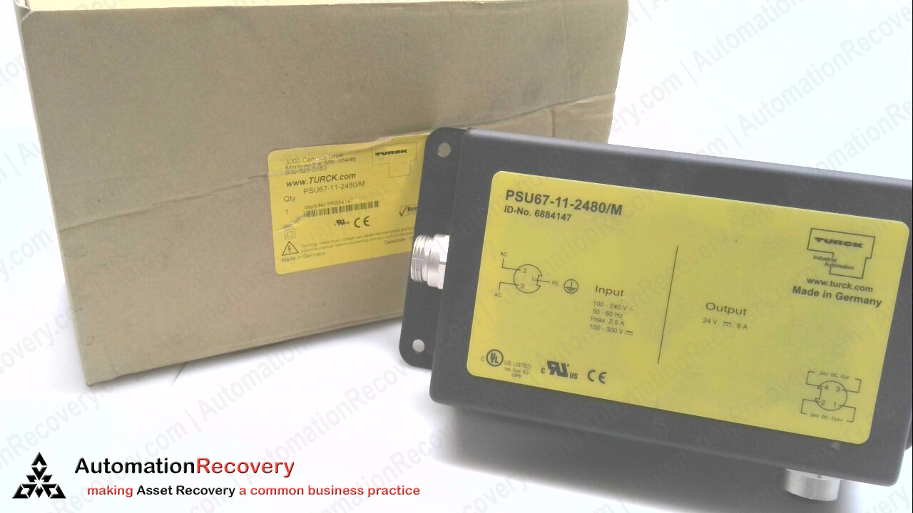 TURCK PSU67-11-2480/M, COMPACT POWER SUPPLY MODULE, 6884147, NEW #338638