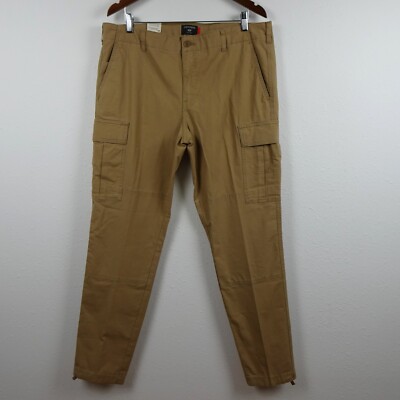 Dockers Slim Fit Cargo Pants Men's Size 38x34 Brown Tapered