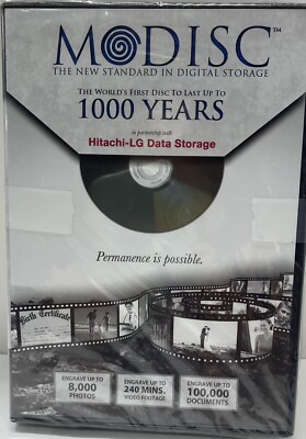 Modisc The Standard In Digital Storage Hitachi-Lg Data Last 1000 Years New 