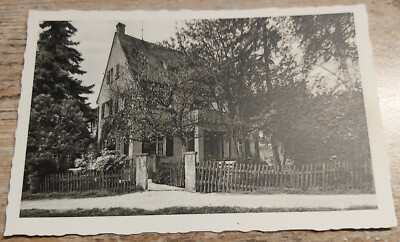 B/W postcard postcard Ungertal post railway station Schwabach, recreation home