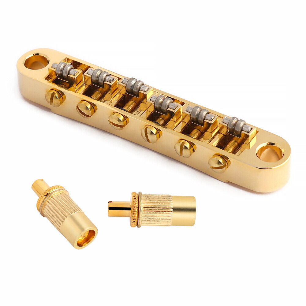 Musiclily 52mm Ponte ABR-1 Tune-O-Matic Bridge Per Chitarra Elettrica Epiphone Les Paul, Nero - Foto 10