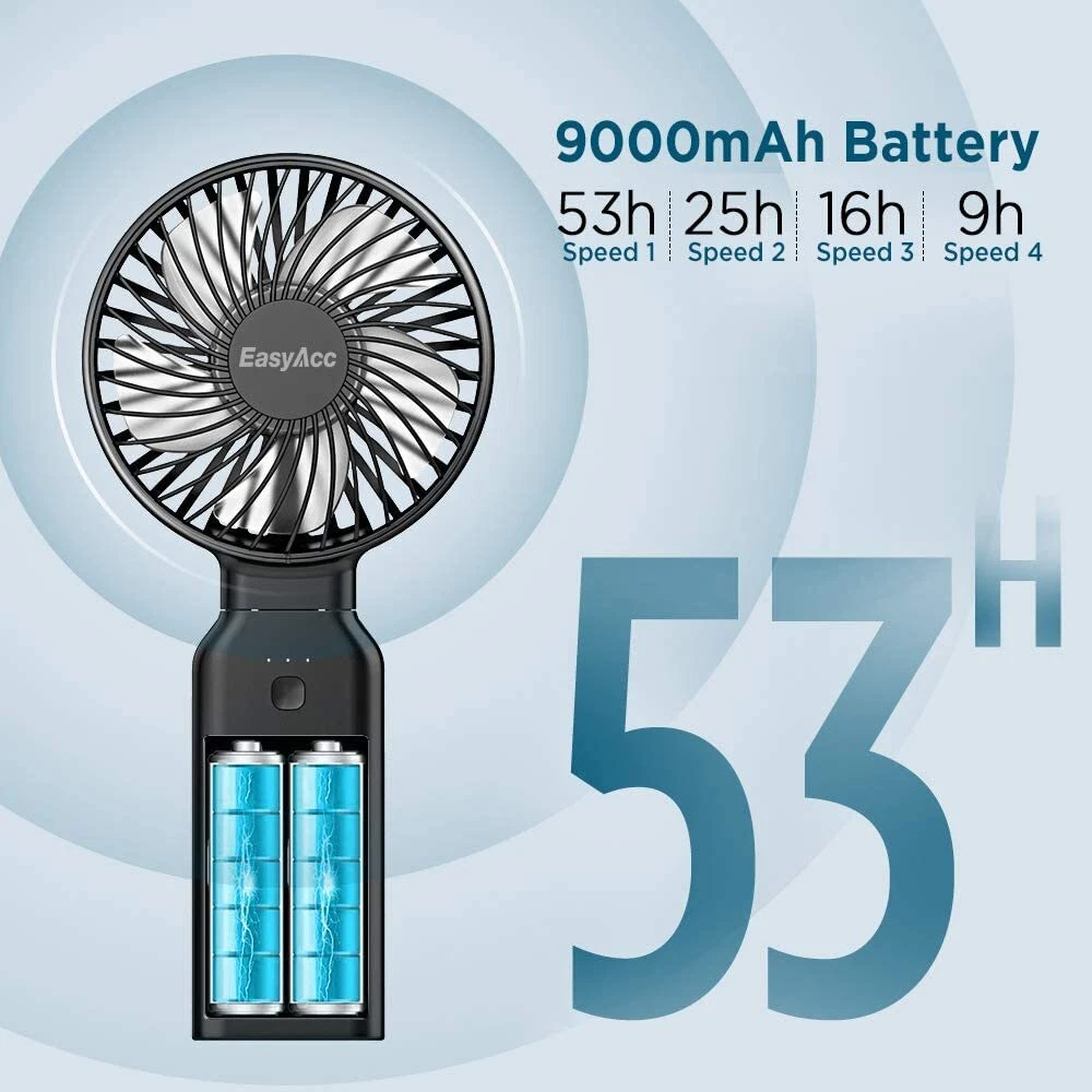 EasyAcc Handventilator Tragbarer Mini Lüfter Elektrischer USB