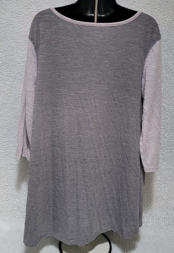 Liz Lange Womens Shirt Top Blouse Size XL X Large Gray Pink - Picture 12 of 12