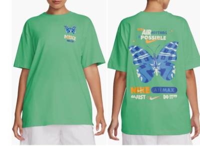 Nike Green butterfly Sportswear Air Max Oversize Graphic T