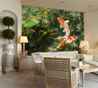 3D Karpfen Teich ZHUC8263 Tapete Wandbild Fototapete Abnehmbarer Ann eBay