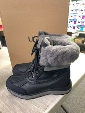 NIB 100 AUTHENTIC Women's UGG Adirondack Black Boots Sheepskin - Pick Size