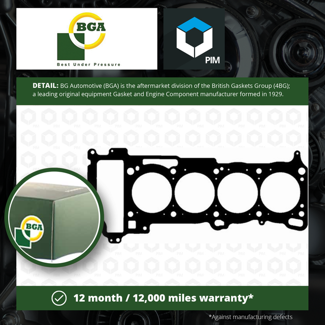 Cylinder Head Gasket Fits Nissan ALMERA N16 1.8 00 to 06 Qg18de BGA