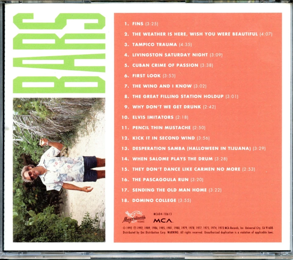 Jimmy Buffett - Bars ( Disc 3 of the Boats, Beaches, Bars & Ballads Box set ) - Image 2 of 3