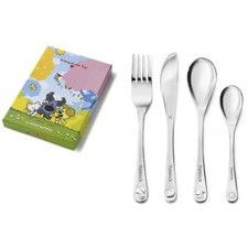 Kinderbesteck WUSEL & PIP Hund Katze 4-teilig inklusive Gravur personalisiert