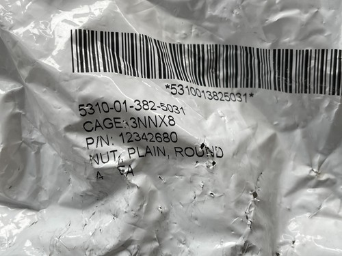 -LOT of 4- 8 Slot Retaining Lock Nut NSN: 2530-01-382-5031 PN: 12342680 - Picture 4 of 4