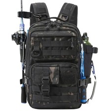 Fishing Backpack Fishing Tackle Storage Bag Fishing Gear and Equipment with R...