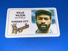 1981 Perma Graphics Willie Wilson Credit Card Baseball Card#6 KANSAS City Royals